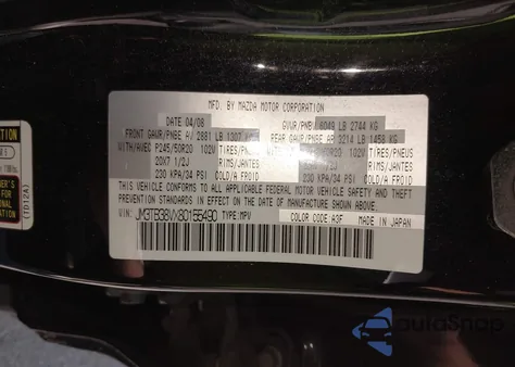 2008 Mazda Cx-9 Grand Touring z USA, uszkodzony, nr VIN JM3TB38VX8015549